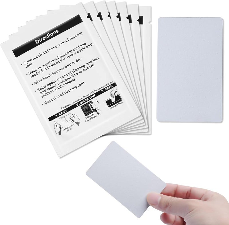 BIHYM Card Reader Cleaning Cards - Dual Side Credit Card Reader Cleaner, CR80 Card Reader Cleaner POS Swipe Terminal Cleaning Cards (80PCS) - Image 1